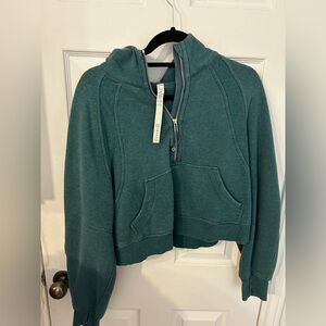 Lululemon 1/4 zip scuba cropped hoodie